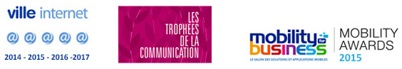 Prix pour l'application Puteaux Mobile en 2015.